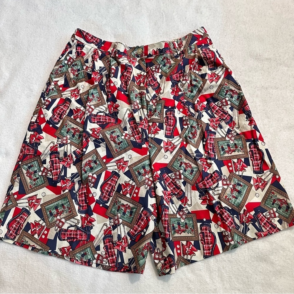 Pendleton vintage golf print knockabout shorts skort pockets Women's Size Large﻿